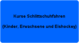 Kurse Schlittschuhfahren

(Kinder, Erwachsene und Eishockey)
